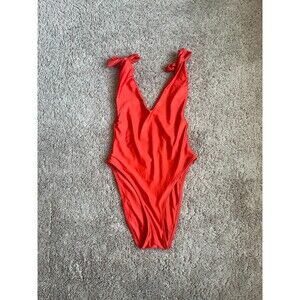 SIDWAY Swim Women's Anderson High Cut One Piece in Poppy Size XSMALL